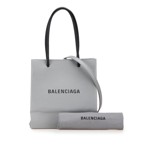 BALENCIAGA Gray Leather Shoulder Bag - Picture 9 of 9
